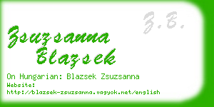 zsuzsanna blazsek business card